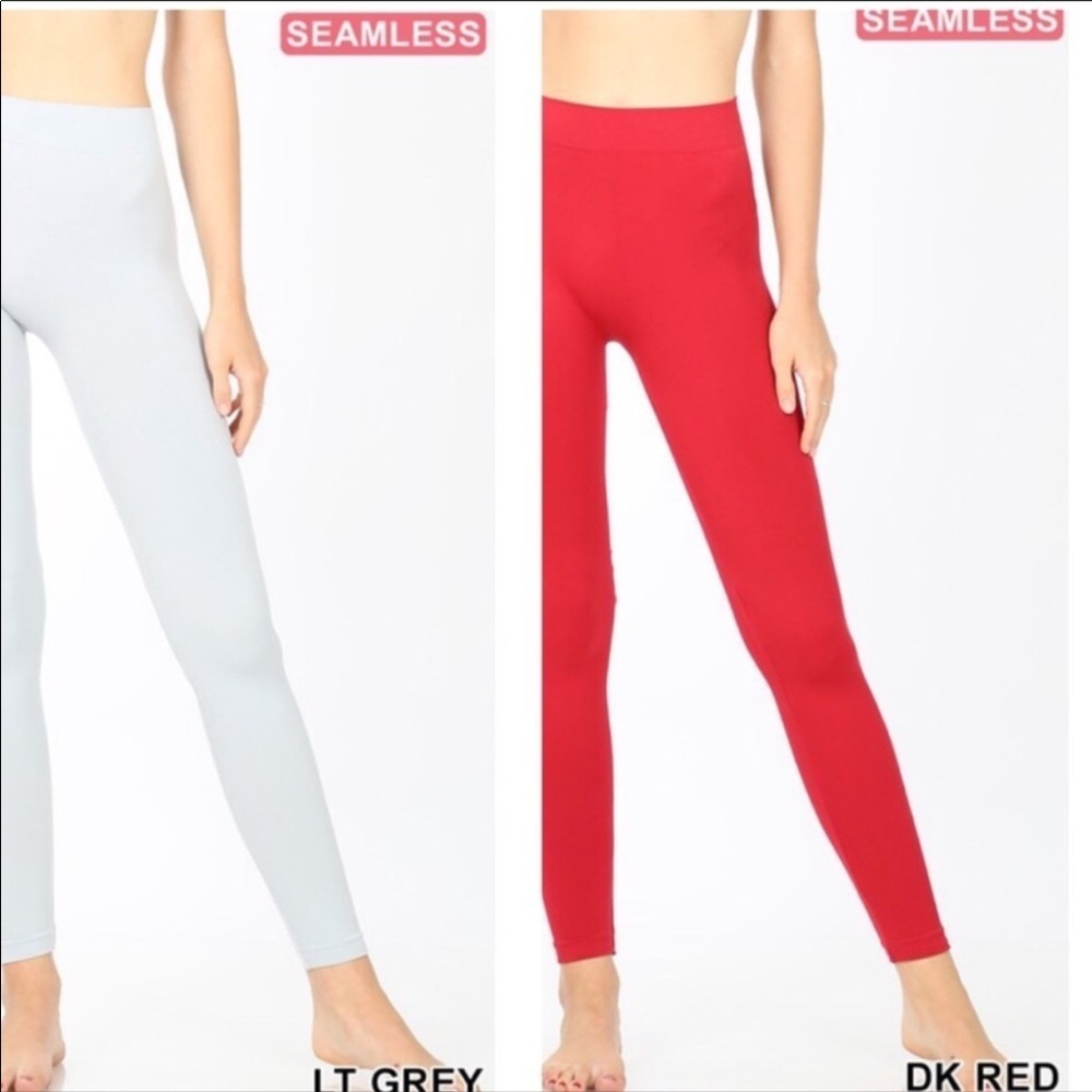 BOGO FREE *ZENANA Light Grey Leggings: Size Small
